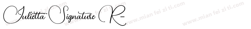 Julietta Signature R字体转换